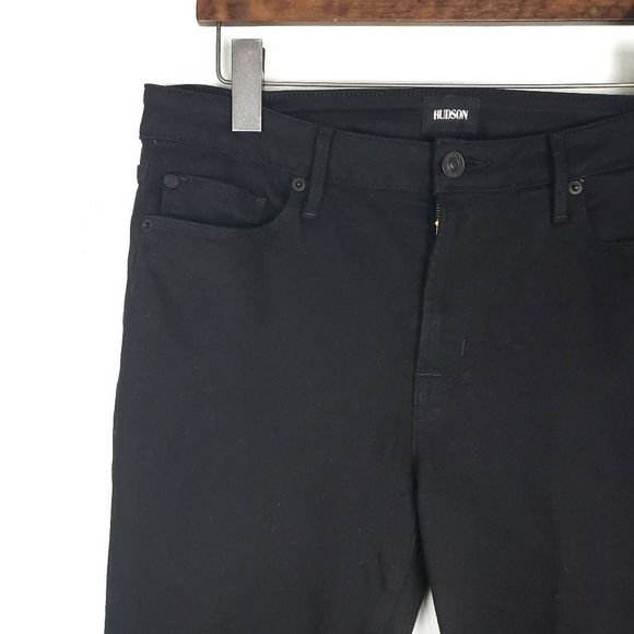 HUDSON Rare Blackout Bootcut Cropped Mid Rise Jeans in Black Size: 30 - Picture 2 of 8